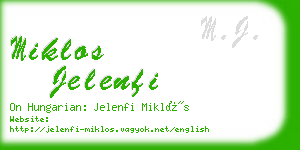 miklos jelenfi business card